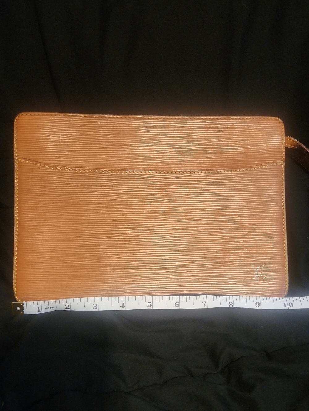 Louis Vuitton Clutch Bag Epi Pochette Homme M52528 Zipangu Gold